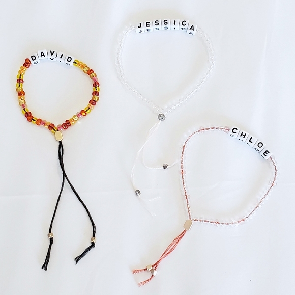 Dark Purple "Name It" Custom Pull-String Bracelet - Picture 8 of 12